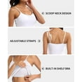 thumbnail image 4 of Charmo Cami Correa de espagueti ajustable para mujer construida en sujetador camisetas sin mangas 2 Pack, 4 of 5