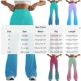 thumbnail image 3 of ZOIGHDA Womens Flare Yoga Pants High Waisted Bootcut Leggings Belly Control Soft Leggings for Workout Gym Casual(Blue,XX-Large), 3 of 5