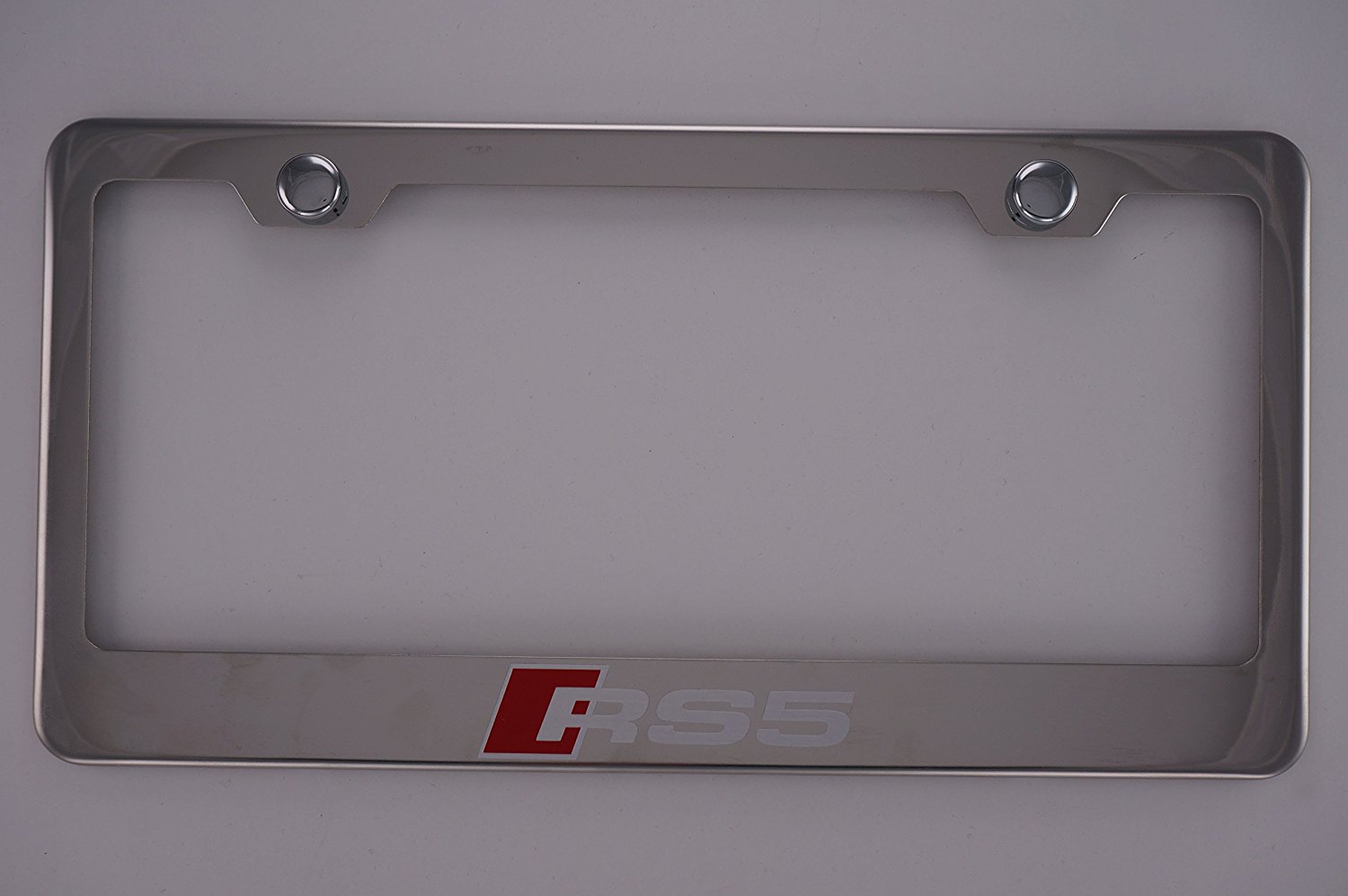 Audi RS5 Chrome License Plate Frame with Caps, By PCR