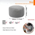 Linen Bean Bag Chair with Filling Beanbag Footstool Tatami Round Stool