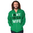 thumbnail image 3 of St Patricks Day I Love My Irish Wife Zip Hoodie Sweatshirt Men Brisco Brands S, 3 of 6