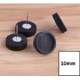 thumbnail image 2 of E816 - 10 pcs. 304 Stainless Steel Earring Posts Studs Settings Cabochons Tacks - 10mm Glue Pad Setting - Silver - Wood Bezel - Black - Thin Frame, 2 of 2