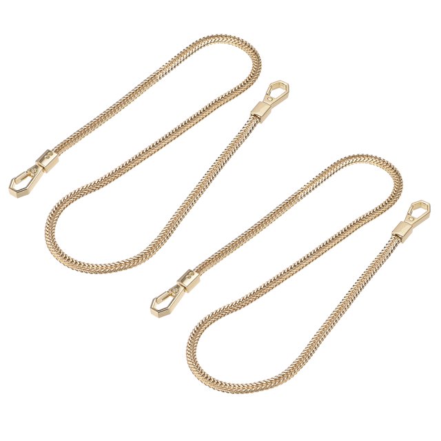 Correa de cadena Unique Bargains 2uds 24 x 0.24 Plano Bolso Cadenas Accesorios Hombro Cruzado Dorado Tono