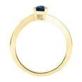 thumbnail image 2 of SZUL Women's Solitaire Pear Shaped Sapphire Wave Ring in 10K Yellow Gold, 2 of 5