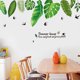 thumbnail image 4 of Gwong Decoración hogareña Hojas de verano verde removible autoadhesivo de la etiqueta de la pared etiqueta decoración del hogar Gwong 21000167, 4 of 7