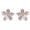 White, variant on Elegant Pink Opal Flower Stud Earrings with Cubic Zirconia Accents – Delicate Floral Earrings for Women, Perfect for Daily Wear, Weddings, Bridesmaids & Gifts