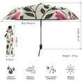 thumbnail image 3 of FORMRS Travel Umbrella Folding Auto Open Close Windproof Rain UV Protection, Pink Flowers, 3 of 8