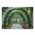 thumbnail image 1 of Garden Cutting Board, Flower Arches Pathway in Ornamental Plants Greenery Romantic Picture, Decorative Tempered Glass Cutting and Serving Board, Small Size, Green Red, by Ambesonne, 1 of 1