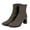 Gray, variant on Women's High Heel Ankle Boots, Square Toe Dress Booties Back Zipper