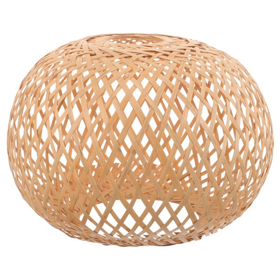 FRCOLOR Woven Bamboo Chandelier Lamp Cover Pendant Light Bamboo Cover Pastoral Style Lamp Cover