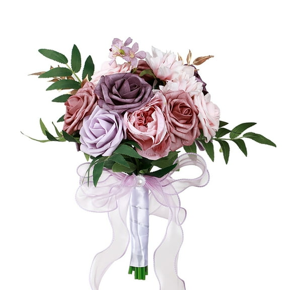 Heqing Boutique Hot Sale Wedding Bouquets for Bride, Peony Artificial Bridesmaid Bouquets, Bridesmaids Bouquets Artificial Flower Bouquets for Wedding Ceremony Bridal Shower Decorations