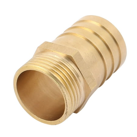 Nem 362 Coupler - Brass 1BSP Male Thread to 32mm Hose Barb Straight Fitting Adapter Coupler