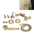 thumbnail image 4 of Vintage Shower Fixture, Easy Installation Brass Bathroom Shower Faucet System European Style Anti Leakage Rustproof Wall Mounted  For Home, 4 of 8