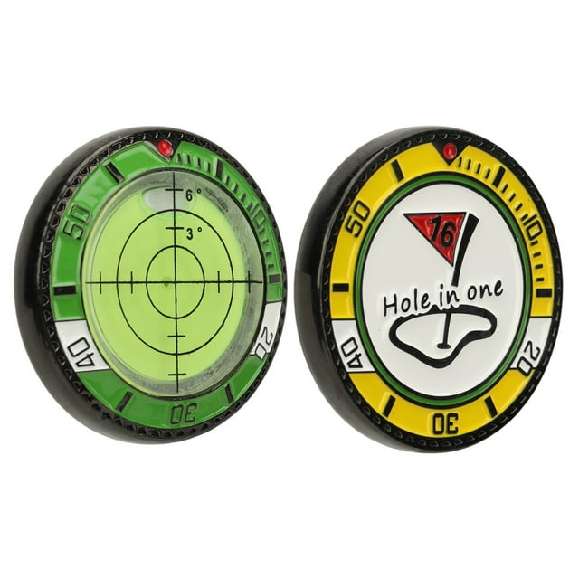 Golf Alignment Reader, 3 Degrees Markings Modern Design Style Watch Shape, ABS Golf Green Reader with Intricate Patterns