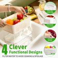 thumbnail image 2 of PRAKI Juego de 5 recipientes grandes para guardar frutas con colador, 2 of 7
