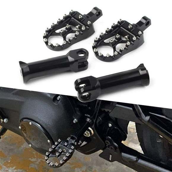 GZYF Motorcycle Rear Passenger MX Style Foot Peg Foot Rest Pedal with Mounting Bracket For Harley Softail FLDE FLFB FLFBS FLHC FLHCS FLSB FLSL FXBB FXBR FXBRS FXFB FXLR 2018-UP, Black