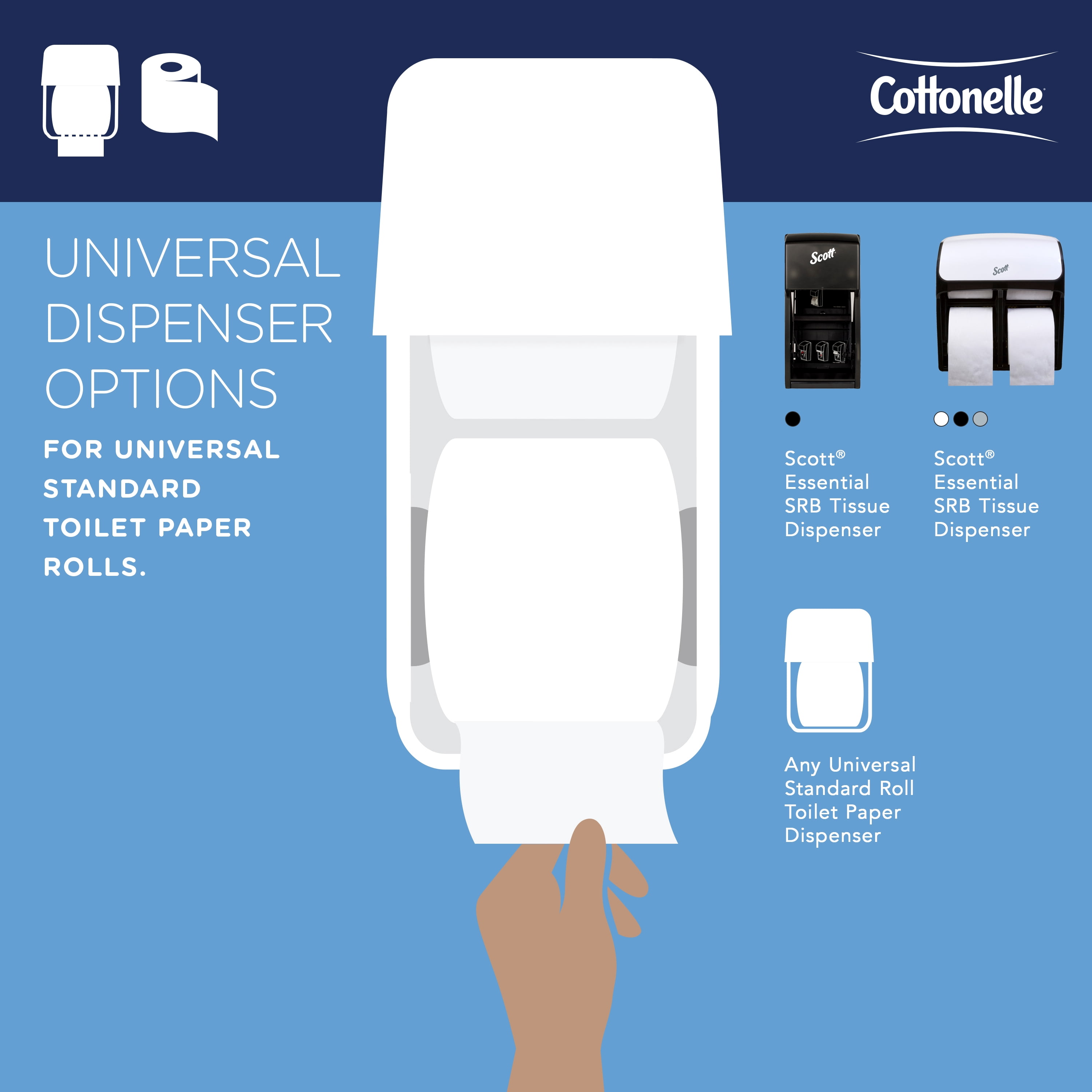 Cottonelle Professional Standard Roll Toilet Paper, Bulk (13135), 2-Ply, White, Compact for Easy Storage (20 Rolls of 451 Sheets, 9,020 Sheet Total)