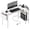White, variant on CONCETTA 39 inch Gaming Computer Desk with Power Outlet & LED Strip, Reversible Storage Shelves for Home Office, Rust