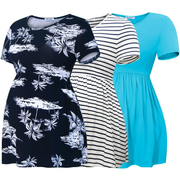 Bearsland Women's Short Sleeve Maternity T-Shirt Pregnancy Clothes ...