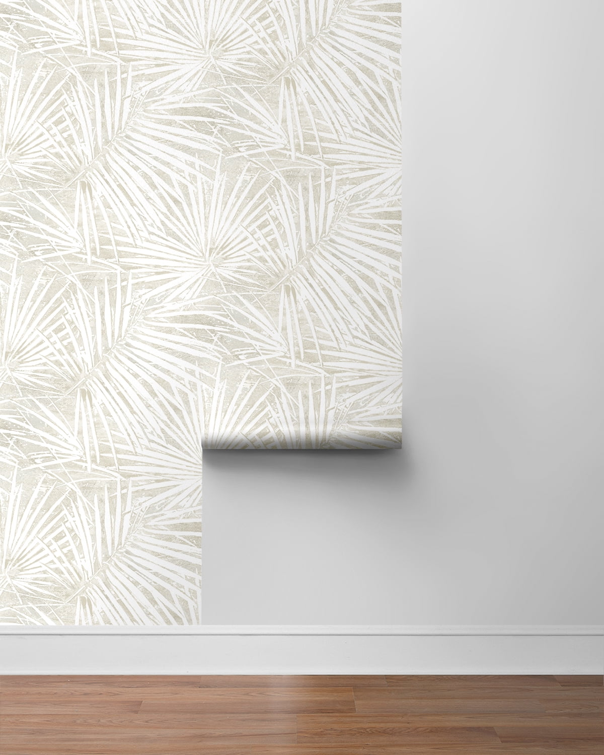 Stacy Garcia Home Natural Fossil Palm Peel and Stick Wallpaper - 20.5 in. W x 10 ft. L Roll