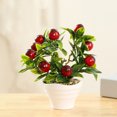 thumbnail image 4 of Artificial Mini Potted Plants,Artificial Fruit Lemon Tree Bonsai Fake Greenery White Plastic Pot, Potted Plants Artificial Fruit for Home Table Desk Office Bathroom Decor, 4 of 7