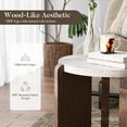 thumbnail image 5 of FOROUTIA Small Round Side Table with 3 Walnut Legs ,Morden Faux Marble Top Design, 5 of 7