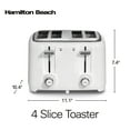 thumbnail image 7 of Hamilton Beach 4-Slice Toaster with Extra-Wide Slots, Toast Boost, and Removable Crumb Tray, White, 7 of 7