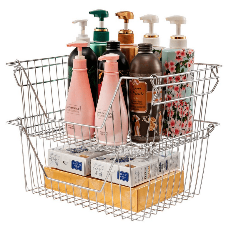 Movable Kitchen Rack Trolley Storage – woekrion  Stackable baskets, Metal  baskets, Storage bin shelves