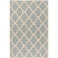 thumbnail image 4 of SAFAVIEH Beach House Loraine Trellis Indoor/Outdoor Runner Rug Aqua/Cream, 2' x 8', 4 of 10