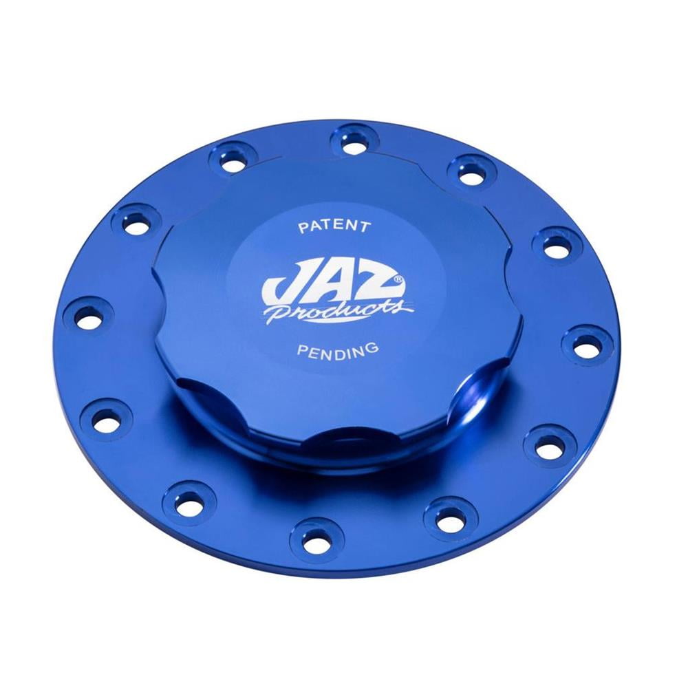 Jaz 39173011 Billet Threaded Fuel Cell Cap, 12Bolt, Blue