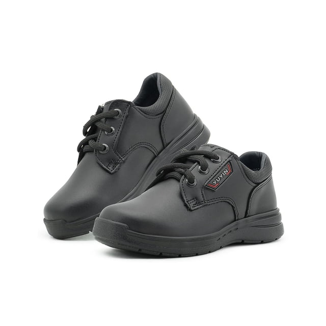 Zapato Escolar Para Niño Yuyin De Piel Antiderrapante negro 16