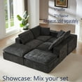 thumbnail image 5 of Miniyam 30" x 40" Black Multi-Functional Ottoman | The Ultimate Flexible Piece to Complete Your L/U-Shape Sofa Configuration, 5 of 10