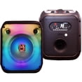 thumbnail image 3 of 2 MR DJ CUBE8 8" Rechargeable Portable Bluetooth Karaoke Speaker with Party Flame Lights Microphone TWS USB FM Radio, 3 of 13