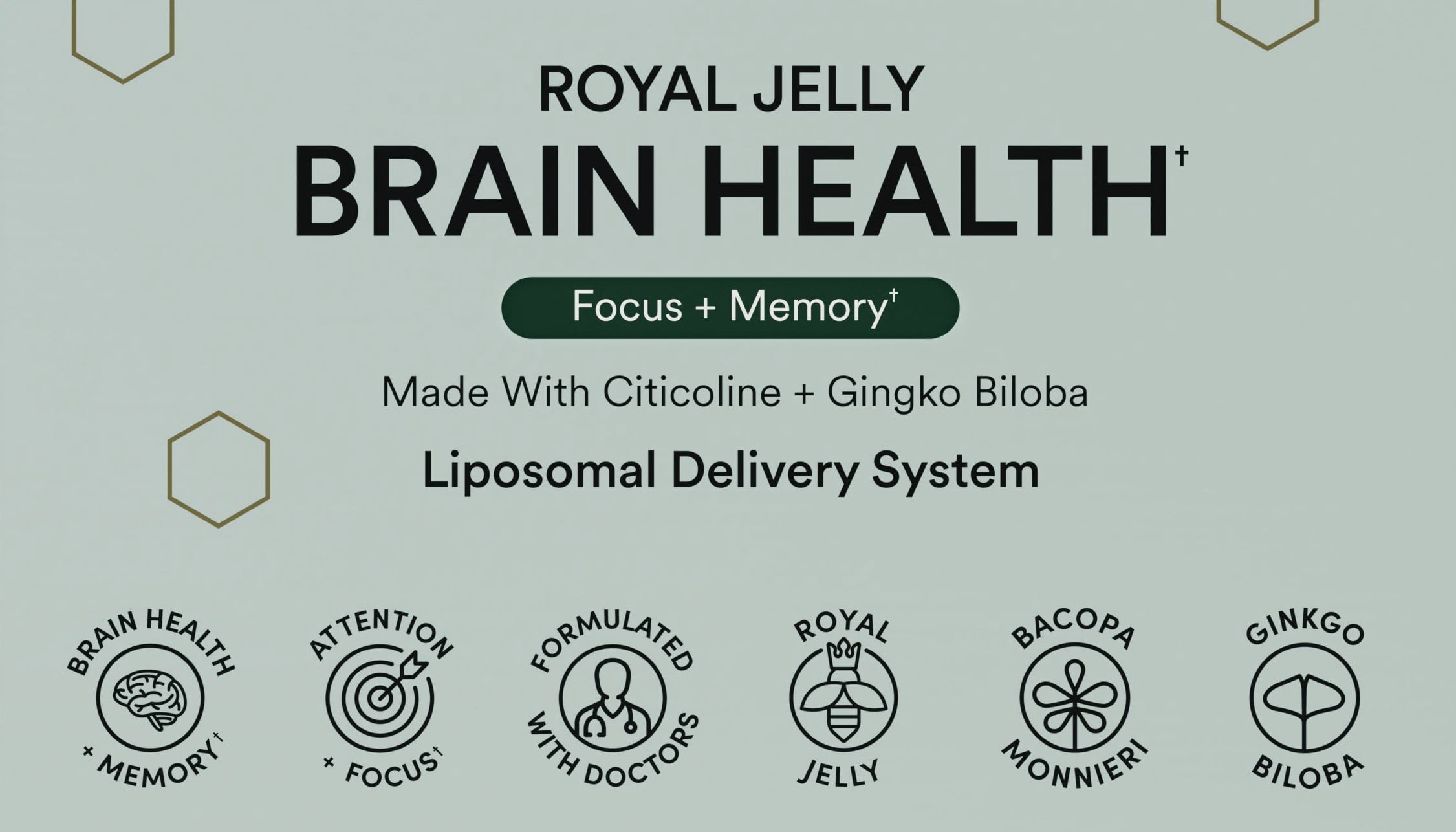 Beekeeper's Naturals Royal Jelly Brain Health Liposomal Singles Cognitive Support - 30 Count