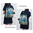 thumbnail image 4 of FORMRS Women's Travel Backpack Purse Anti-Theft Hidden Pockets Casual Shoulder Bag, Purple Seaside, 4 of 7