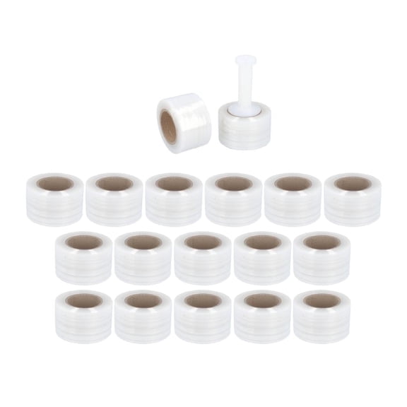 SSBM Cast Hand Pre-Stretched Mini Stretch Wrap 3" x 1000' 18 Rolls 34 Gauge Plastic Clear Shrink Film for Packing