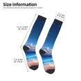 thumbnail image 2 of Fuzoiu Starry Night Ocean View Print Adult Stockings,Crew Socks,Unisex Fashion Socks, Casual Sports Socks,Comfortable Crew Socks for Everyday Wear and Sports, 2 of 6