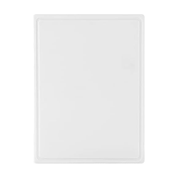 Farberware Extra-Large Plastic Cutting Board with Perimeter Juice Groove, Dishwasher-Safe Kitchen Chopping Board, 15x20-Inch, Whi