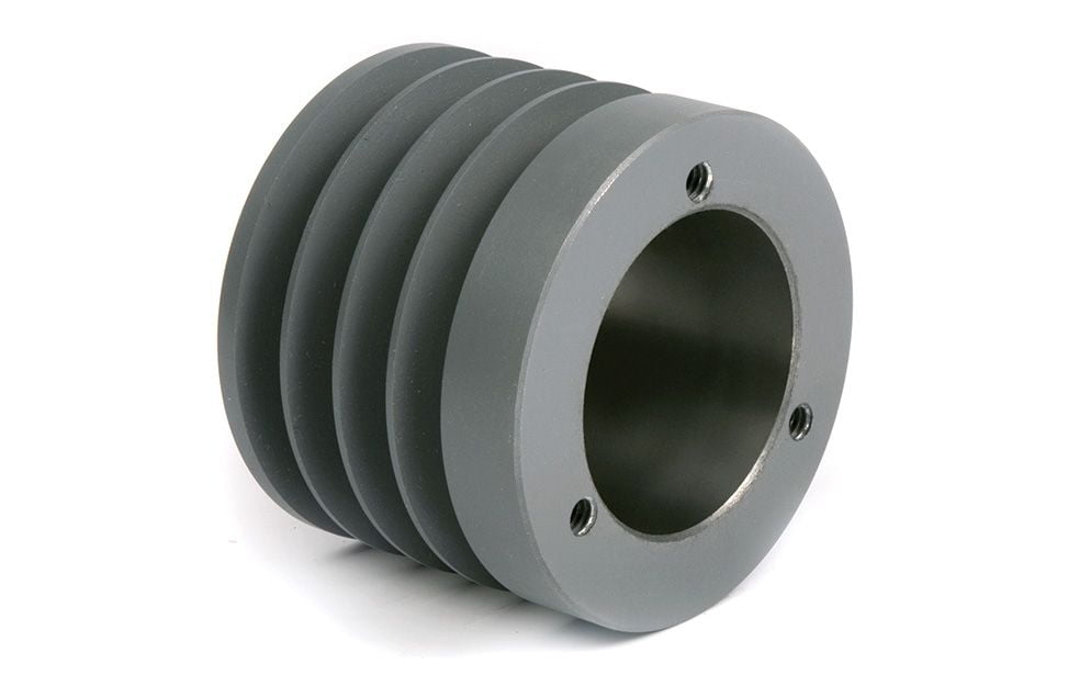 Tb Woods VBelt Pulley,Detachable,4Groove,6.55"OD 624B