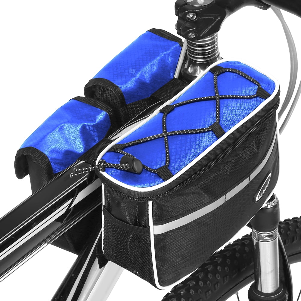 Lixada Bike Top Tube Bag Waterproof Mountain Bicycle Front Frame Bag Bike Top Tube Phone Mount Bag Bike Storage Bag Double Pannier Bag Pack with Rain Cover Lixada Bike Top Tube Bag Waterproof Mountain Bicycle Front Frame Bag Bike Top Tube Phone Mount Bag Bike Storage Bag Double Pannier Bag Pack with Rain Cover