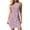 Pink, variant on Women's Sleeveless Round Neck Sheath Mini Dress, Ruched Waist Knot Detail, Draped Bodycon Dress, Casual Workwear & Graduation Party Dress