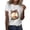 Beige, variant on Trendfront Womens Baseball Love Graphic T Shirts Crewneck Short Sleeve Sports Heart Print Casual Summer Tee Tops