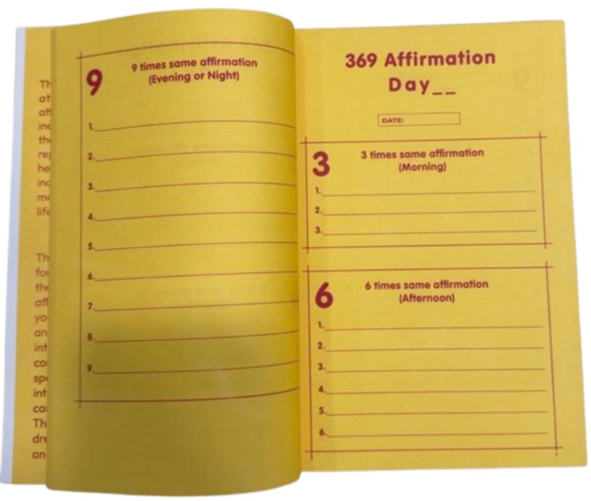 369 Manifestation Journal – Daily Law of Attraction Affirmation Diary | 3-6-9 Method Writing Book for Wealth, Success & Dream Life | Guided Manifest Your Goals Notebook