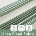 thumbnail image 2 of DriftAway Chris Vertical Striped Pattern Linen Blend Lined Thermal Insulated Blackout and Room Darkening Linen Curtains for Farmhouse Printed 2 Panels 52 Inch by 96 Inch Loden Green, 2 of 9