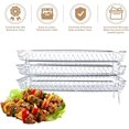 thumbnail image 3 of Welhammsae Square Air Fryer Rack, 3 Pcs Set, Food Grade Stainless Steel Grill Basket, Non Stick Mesh Basket Set, Compatible with Air Fryers, Oven, Microwave, Baking Accessories, 21 * 15 * 10cm, 3 of 7