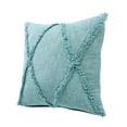 thumbnail image 3 of Ox Bay Sara 20" x 20" Canal Blue Shag Diamond Cotton Adult Decorative Throw Pillow, 3 of 9