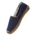 thumbnail image 2 of Barceloneta Canvas Espadrille Flats - Navy Blue / 10, 2 of 5