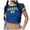 EliteGoogvBlue, variant on EliteGoogv Women T-Shirt Football Girls Fans Brasil Print Crew Neck Short Sleeve Contrast Slim Fit Crop Top Retro Streetwear Sporty Fashion Tops,A,L