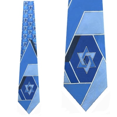 Star of David Abstract Necktie Mens Tie