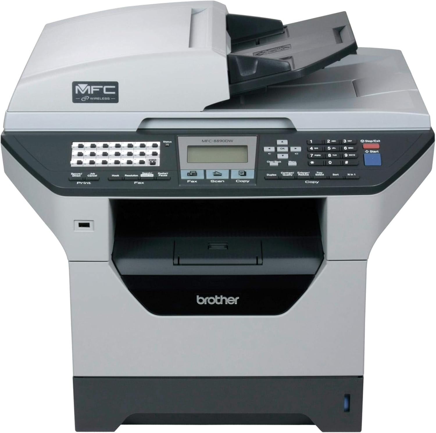 Brother MFC-8890DW All-In-One Monochrome Laser Printer – Print, Copy, Scan, Fax, Duplex, Wireless